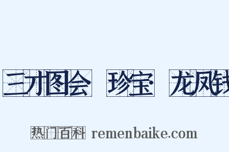 三才图会·珍宝·龙凤钱是什么意思的图片